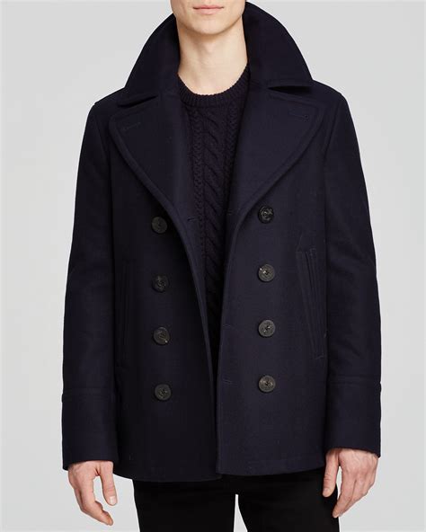 Burberry Eckford Wool Cashmere Pea Coat Men 